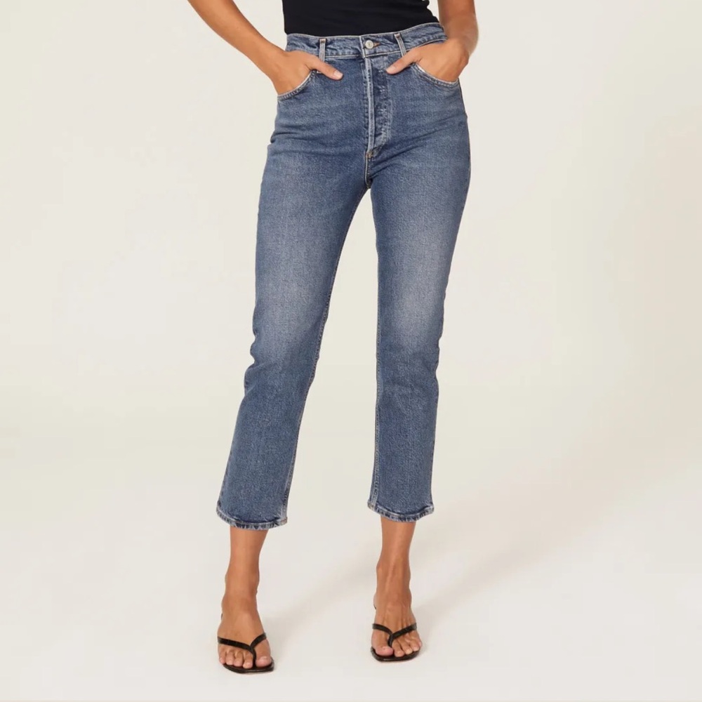 AGOLDE Riley Straight Crop Jeans
